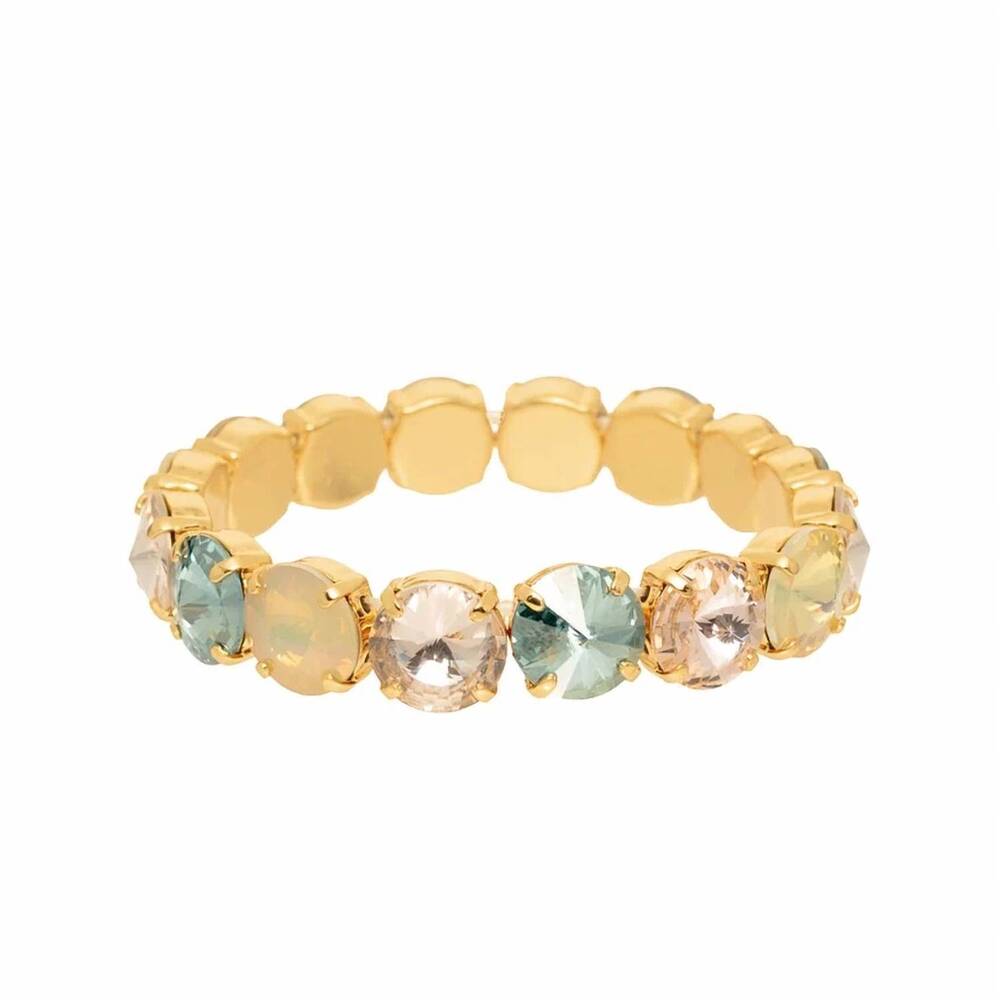 NEW TOVA women's croatia stretch bracelet in aqua champagne